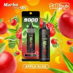 MARBO BAR 9000 Puffs กลิ่น Apple Aloe | แอปเปิล ว่านหางจระเข้ รสชาติดีมากๆ ได้ความสดชื่นของว่านหางจระเข้