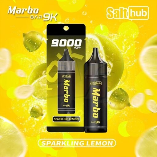 MARBO BAR 9000 Puffs กลิ่น Sparkling Lemon | น้ำแร่มะนาว หอมน้ำแร่เป็นทุนเดิมอยู่แล้ว ได้ความหอมของมะนาวเข้ามาเติม และความเย็นปานกลาง บอกเลยว่าฟินได้ทั้งวัน