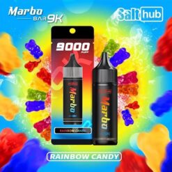 MARBO BAR 9000 Puffs กลิ่น Rainbow Candy | ลูกอม ไม่เย็นมากและไม่หวานจนเกินไป รสชาติดี