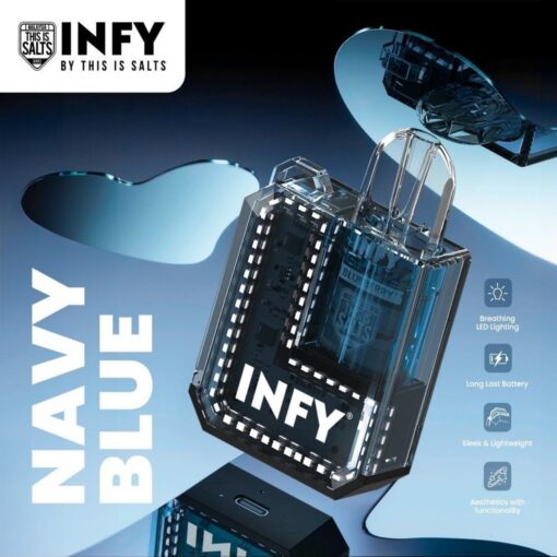 INFY Cube Box สีฟ้ากรม (Navy Blue): แสดงถึงความมั่นคงผสมกับความหรูหรา