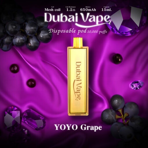 โยโย่องุ่น YOYO Grape: รสชาติหวานหอมขององุ่นที่เข้มข้นและเย้ายวนในปากทุกครั้งที่สูบ น่าสนใจสำหรับคนที่ชื่นชอบผลไม้เข้มข้นและหวานหอม.