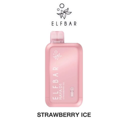 ELFBAR RAYA D1 10000 puffs กลิ่น Strawberry Ice (สตรอว์เบอร์รี่): มีกลิ่นสตรอว์เบอร์รี่ที่หวานอมเปรี้ยวและเย็น