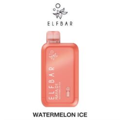 ELFBAR RAYA D1 10000 puffs กลิ่น Watermelon Ice (แตงโม): มีกลิ่นแตงโมหวานเย็น ที่มีความเย็นชุ่มคอ