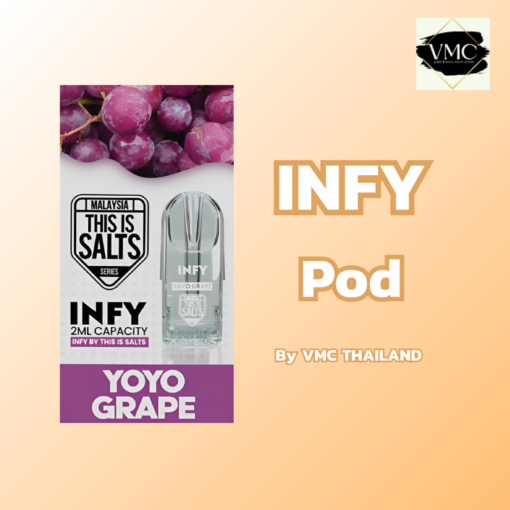 INFY Pod พอตหัวใส น้ำยาตัวนี้มีความโดดเด่นมากในเรื่องของรสชาติที่เข้มข้น สูบแล้วให้ความรู้สึกที่เต็มปากเต็มคำ หัวพอต infy ราคาถูก หัวพอตลดราคา