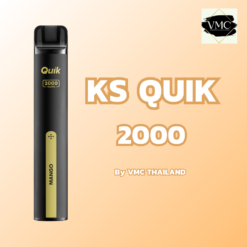 KS Quik 2000 Puffs พอตใช้แล้วทิ้ง จาก KS มีให้เลือกถึง 31 กลิ่น อร่อยทุกกลิ่น คุ้มค่า น่าลอง ขายพอต KS Quik 2000 คำ ราคาถูก ส่งด่วน กทม แมส แกร็บ ไลน์แมน