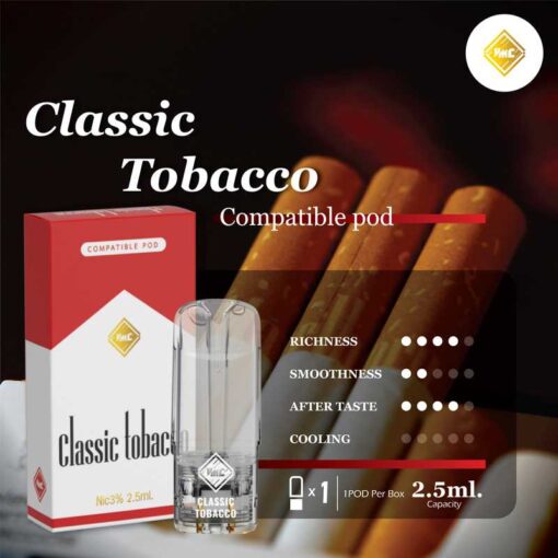 ยาสูบ (Classic Tobacco): มีกลิ่นของยาสูบที่เข้มข้นและเป็นเอกลักษณ์