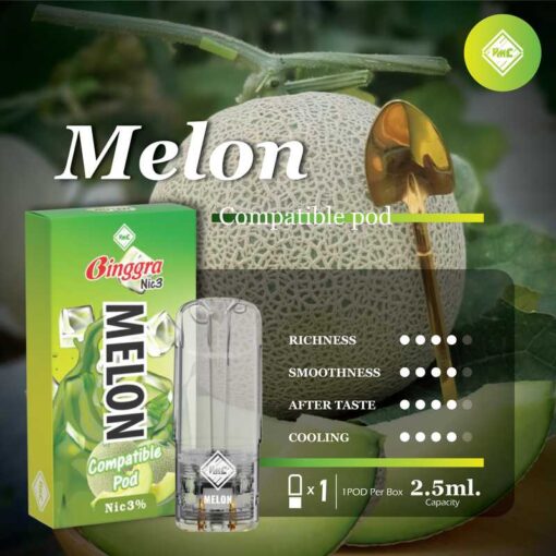 เมลอน (Melon): มีกลิ่นหอมของเมลอนที่หวานอ่อน และสดชื่น