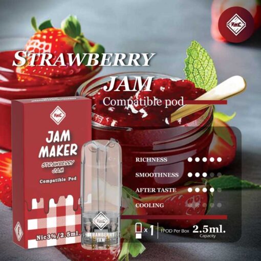 แยมสตอเบอร์รี่ (Strawberry jam): มีกลิ่นหอมของสตรอเบอร์รี่ที่หวานหอม และเข้มข้นเหมือนกับแยมสตรอเบอร์รี่