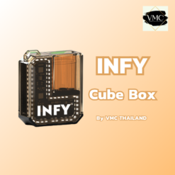 INFY Cube Box Device ถูกออกแบบมาให้ดูหรูหราและทันสมัย ด้วยพลาสติกใสที่เผยให้เห็นวงจรไฟฟ้าภายใน ผสมผสานกับแสงจาก LED ที่สวยงาม