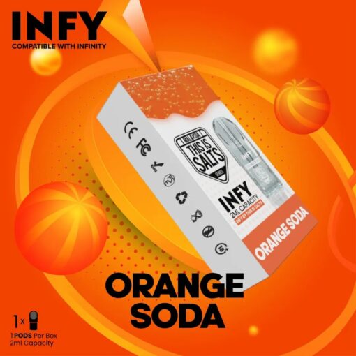 Orange Soda: กลิ่นส้มโซดา ความเปรี้ยวของส้มผสมกับความซ่าของโซดา ทำให้เกิดความรู้สึกเย็นสดชื่นเมื่อสูบ ความหวานเปรี้ยวของส้มและความซ่าของโซดาจะทำให้คุณรู้สึกสดชื่นและตื่นตัว