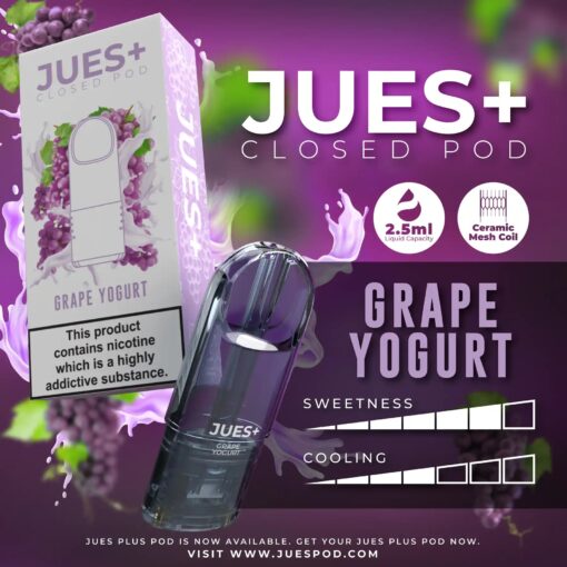 Grape Yogurt: กลิ่นองุ่นผสมกับโยเกิร์ต ที่มาพร้อมกับความหวานและความเปรี้ยว สร้างความสดชื่นและอร่อย ความหวานหอมขององุ่นผสมกับโยเกิร์ตจะทำให้คุณรู้สึกสดชื่นและตื่นตัวในทุกคำที่สูบ