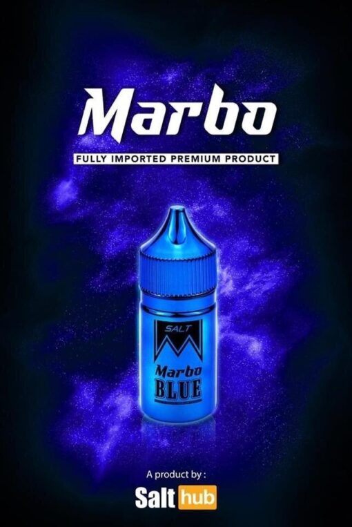 Marbo Blue Salt Nic (ฟ้า): มาโบน้ำเงินซอลต์นิค กลิ่นสตรอว์เบอร์รี่แอปเปิ้ลเขียว โครตอร่อย ผสานเข้ากันอย่างลงตัว อร่อยมาก เย็นอ่อนๆ สดชื่น กลิ่นสตรอว์เบอร์รี่และแอปเปิ้ลเขียวที่ผสมผสานกันอย่างลงตัว ทำให้คุณรู้สึกสดชื่นและฟินในทุกคำที่สัมผัส