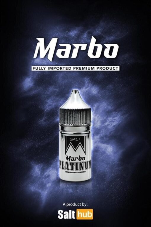 Marbo Platinum Salt Nic (เงิน): มาโบเงินซอลต์นิค มาโบโร่ขวดเงิน กลิ่นองุ่นผสมแอปเปิ้ลหลากหลายสายชนิด ผสมจนออกมาเป็นรสชาติอร่อยเข้มข้น นิคแน่น เย็นกำลังพอดี กลิ่นองุ่นและแอปเปิ้ลที่ผสมผสานกันอย่างลงตัว ทำให้คุณรู้สึกสดชื่นและมีพลังในทุกครั้งที่สูบ