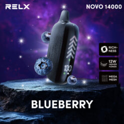 Relx Novo 14K กลิ่น บลูเบอร์รี่ กลิ่นบลูเบอร์รี่มีความหวานที่ลงตัวและกลิ่นหอมที่ชัดเจน รสชาติหอมหวานของบลูเบอร์รี่ที่เต็มไปด้วยความสดชื่นและมีความเย็นเล็กน้อย กลิ่นนี้เหมาะสำหรับผู้ที่ชื่นชอบผลไม้และต้องการความหวานที่ไม่มากเกินไป กลิ่นบลูเบอร์รี่สามารถใช้ได้ทั้งวัน ไม่ว่าจะเป็นในตอนเช้าหรือช่วงเย็น ทำให้คุณรู้สึกสดชื่นและผ่อนคลาย กลิ่นนี้ยังเหมาะสำหรับการใช้ในช่วงเวลาที่ต้องการความหวานและความเย็นในเวลาเดียวกัน ทำให้คุณรู้สึกสดชื่นและผ่อนคลายตลอดวัน